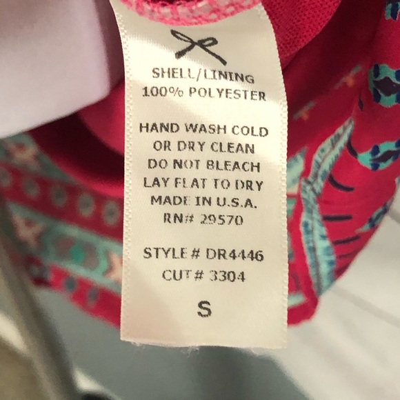 Everly shift dress -pink and teal diamond pattern - Size Small - Picture 4 of 8